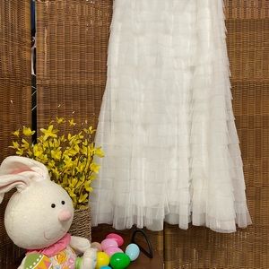 White Tulle Skirt by John Mark